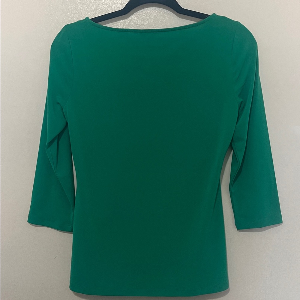 Ann Taylor Vibrant Green Blouse. Size Medium Petite. - Picture 5 of 9